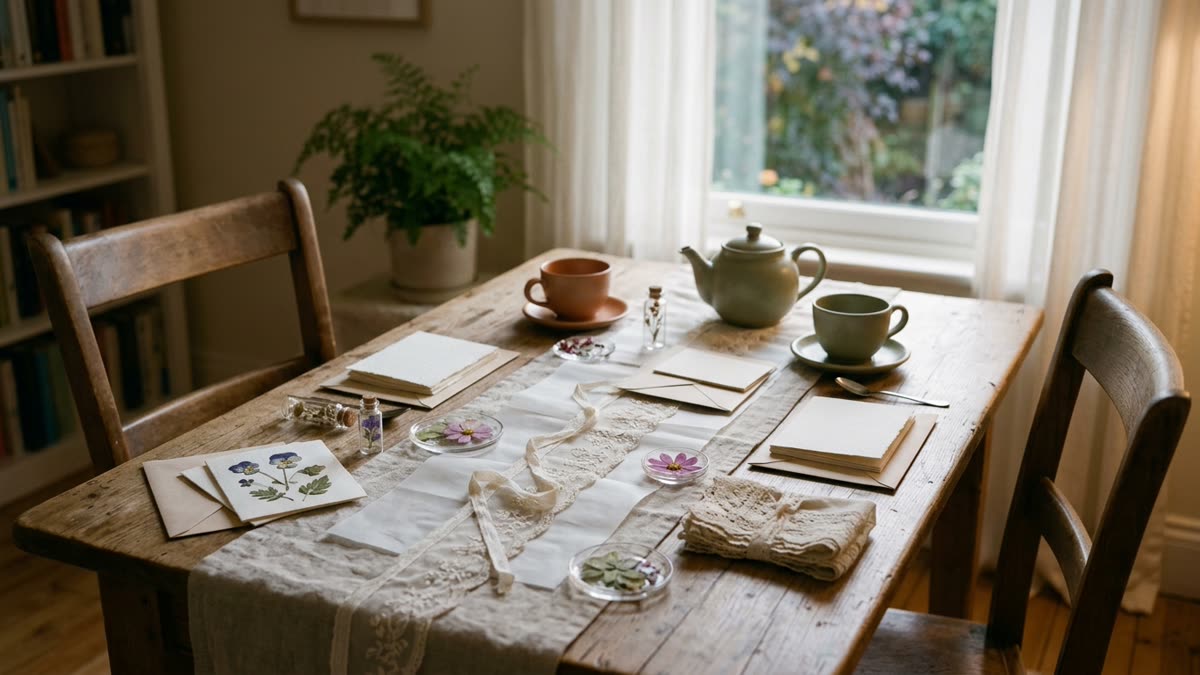Quiet table prepared for respectful communication
